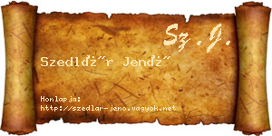 Szedlár Jenő névjegykártya